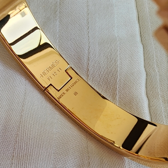 Hermès Marron Glace Rose Gold Clic H Bracelet PM - Picture 13 of 17